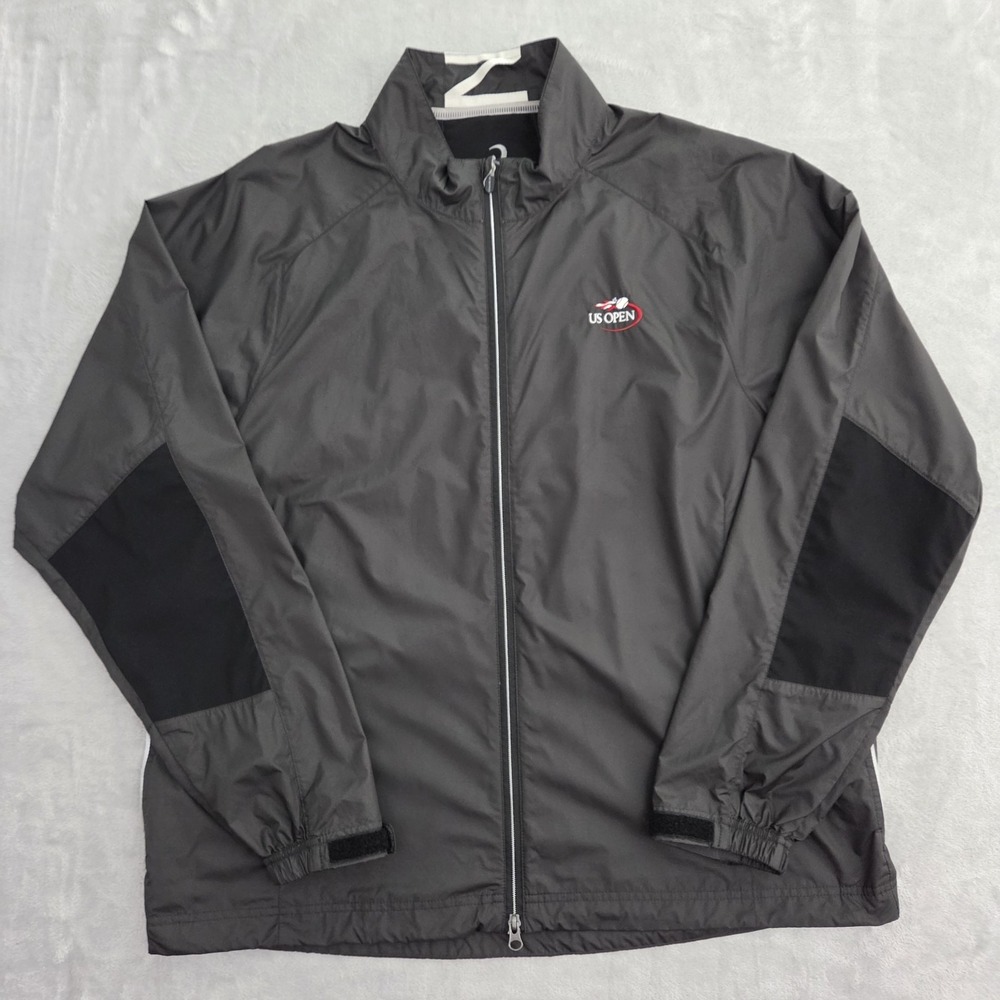 Zero Restriction US Open Jacket Mens XL Black Lightweight Windbreaker RA101275